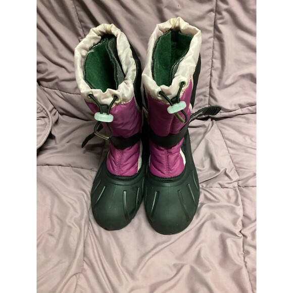 Sorel Youth Winter Boots Size 6 Pink Note Small Stain By Strap - Picture 1 of 5